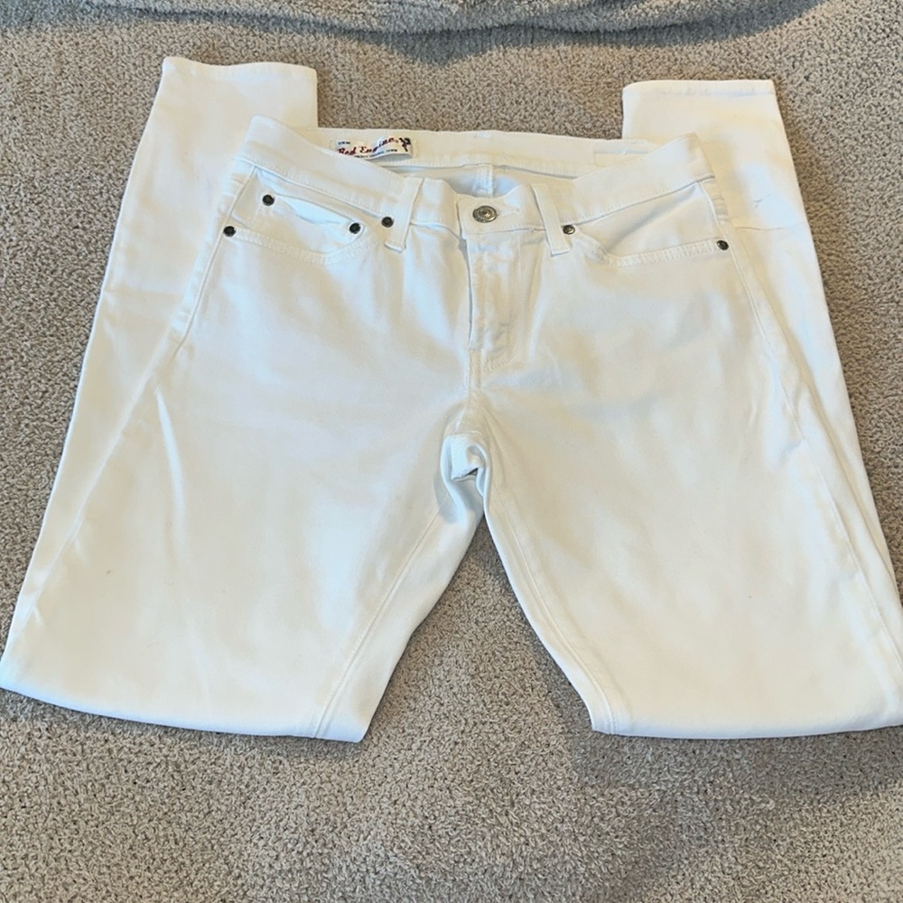 Red Engine Jeans White Size 27